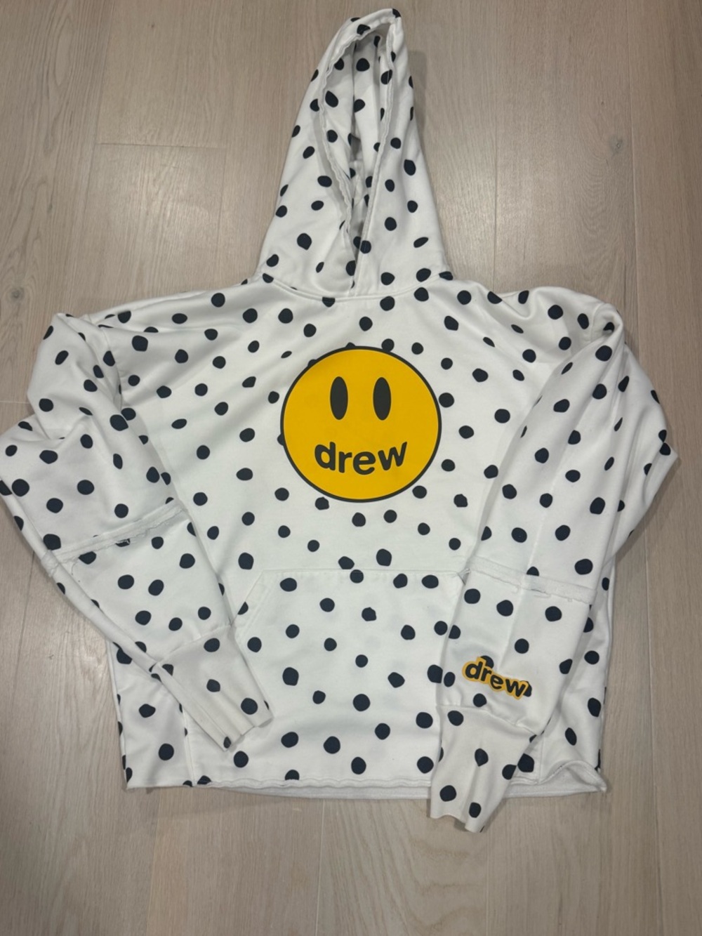 drew house polka dot deconstructed hoodie